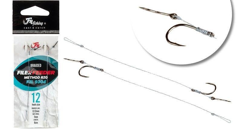 Вързани куки за метод фидер Fil Fishing Method Rig Braid - 2 броя